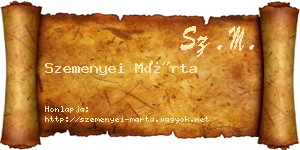 Szemenyei Márta névjegykártya
